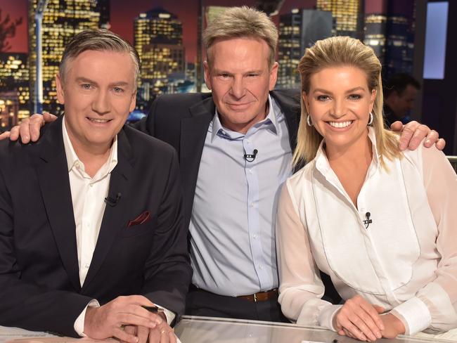 Eddie McGuire returns to the Footy Show Eddie, Sam Newman, Rebecca Maddern