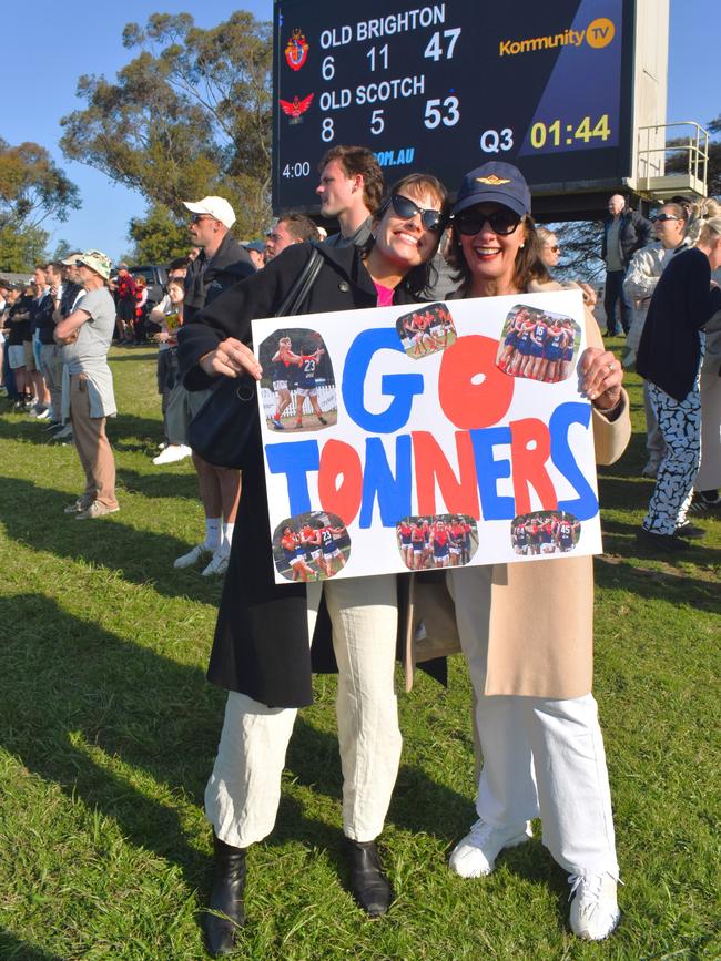 The Victorian Amateur Football Association (VAFA) William Buck Premier Men’s Grand Final Match — Old Brighton vs. Old Scotch — Friday, September 27, 2024: Samantha Dick and Diana Farrow. Picture: Jack Colantuono