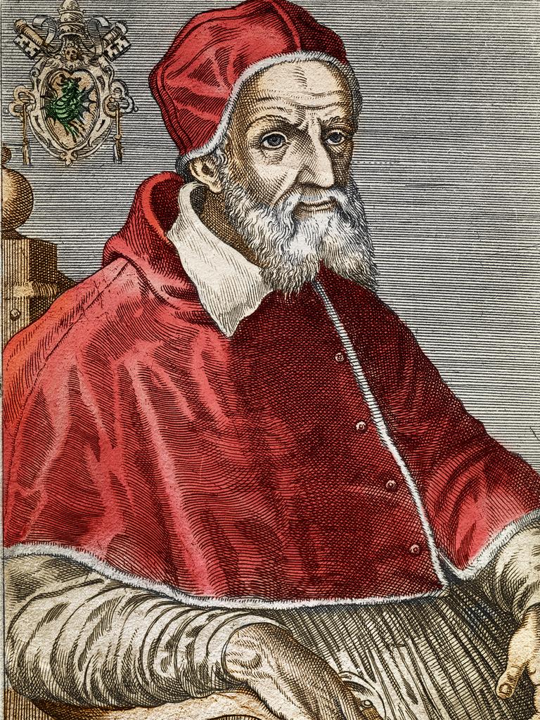 An illustration of Pope Gregory XIII who introduced the Gregorian calendar which might have lead to the April Fools’ Day tradition. Picture: Getty Images