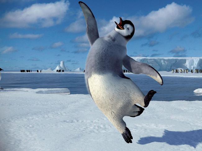 A scene from Happy Feet.