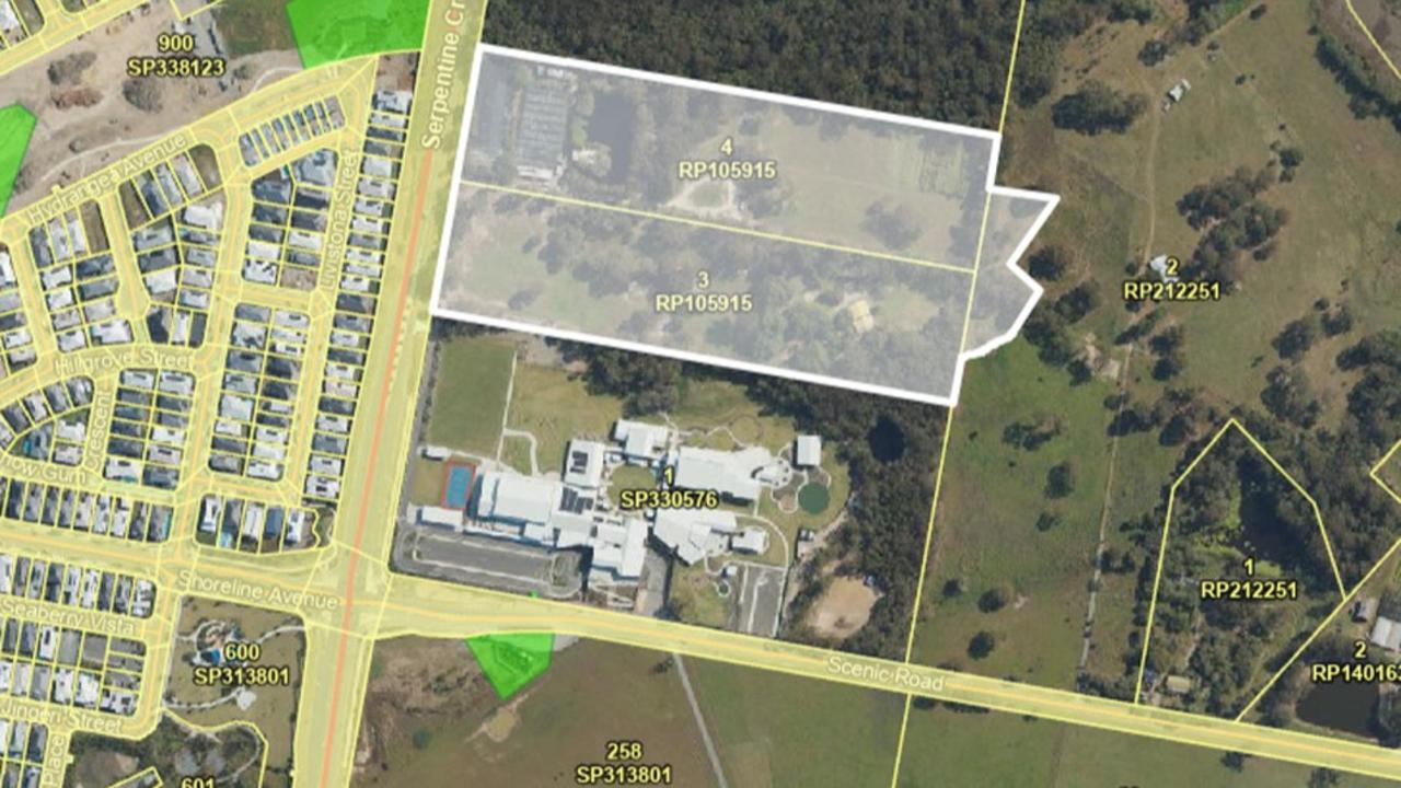 The new 159-lot housing estate at Redland Bay adjoins the new state school. Image: SRCP Traffic Report