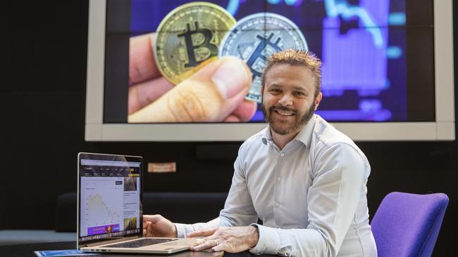 Journalist Anthony Keane on his Bitcoin experience, 1 June 2021. Picture Simon Cross