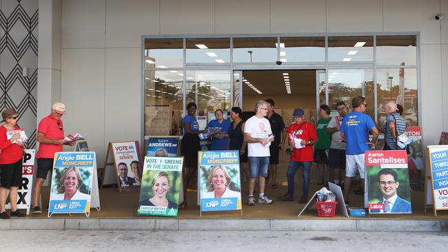 Thousands have already passed through the Robina polling station. Picture: Glenn Hampson