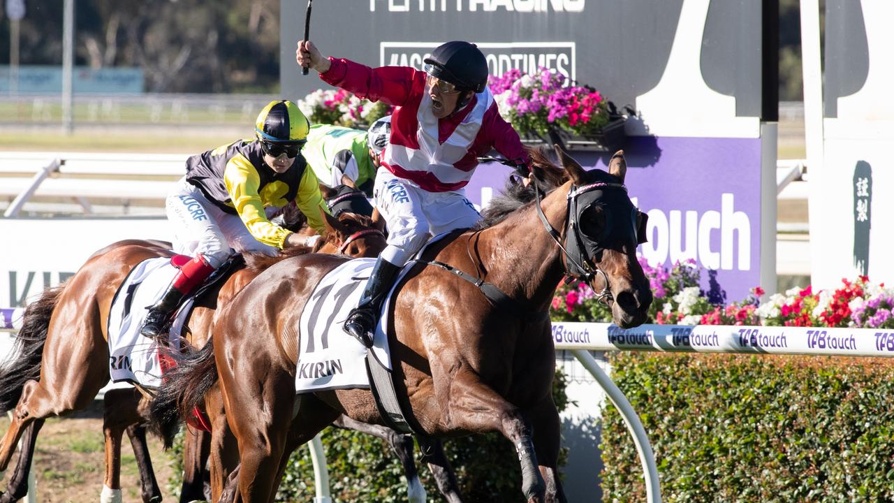 William Pike winning the Railway Stales on Galaxy Star in 2018. Picture: AAP