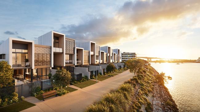 The River Homes boast a prime waterfront location, right on the Brisbane River.