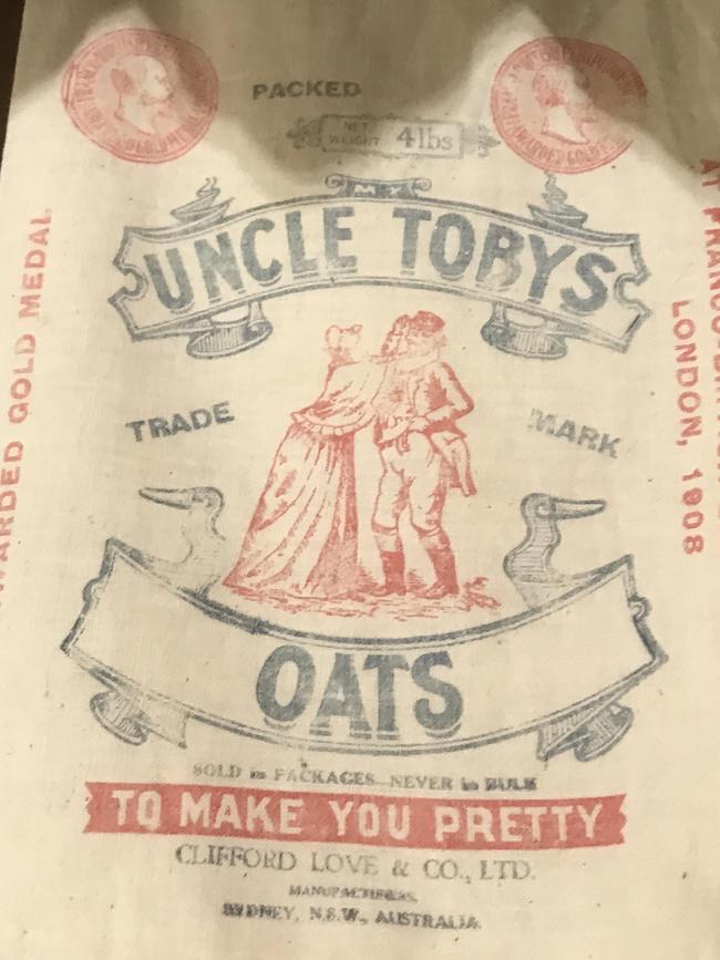 Old Uncle Toby's bag promised eating oats would “make you pretty".