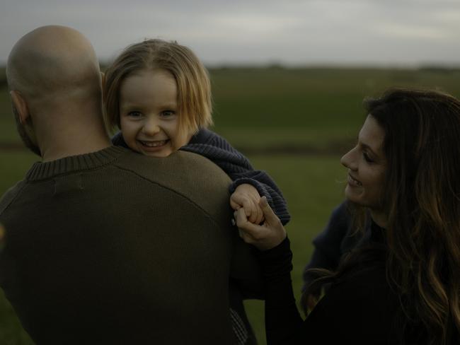 **WARNING** DO NOT PUB BEFORE 26TH APRIL 2025 - IMAGES ARE EMBARGOED - CONTACT SARAH MATRAY HS PIC DESK FOR FURTHER  INFO. Gary and Jordan Ablett with their son Levi. Picture: Supplied Must Credit: Daniel Milligan