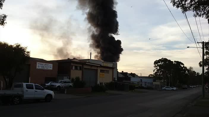 Firefighters Battling Massive Factory Fire In Revesby Au