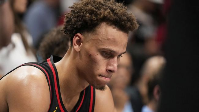 Atlanta Hawks guard Dyson Daniels missed out on Defensive Player of the Year. (AP Photo/Brynn Anderson)