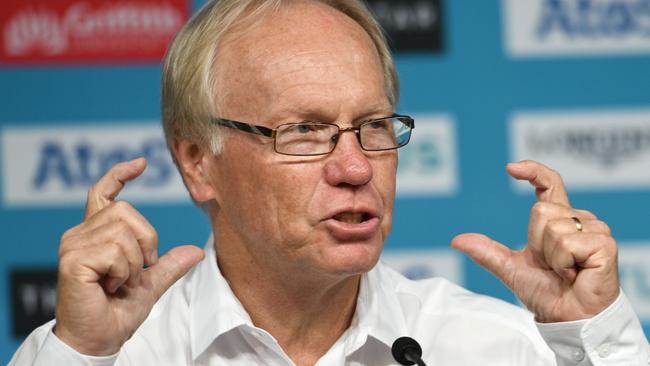 Commonwealth Games chairman Peter Beattie has urged the athletes to return to the village. Picture: Vince Caligiuri/Getty