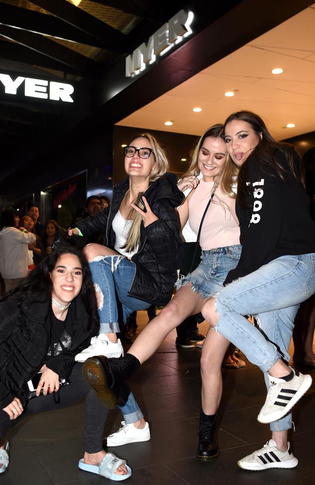 Meagan Kovatchev, Simone Kovatchev, Chastine Penev and Sarah Jane Penev arrived at 2am after clubbing. Picture: Nicole Garmston