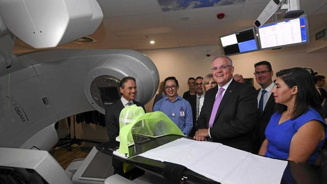 Australian Prime Minister Scott Morrison announced new Cancer treatment medications to be added to the Pharmaceutical Benefits Scheme during the election campaigns. Picture: LUKAS COCH