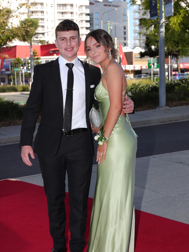 Palm Beach Currumbin State High formal at Gold Coast Convention Centre.Ashayli Bignell and Reef Burgess. Picture Glenn Hampson