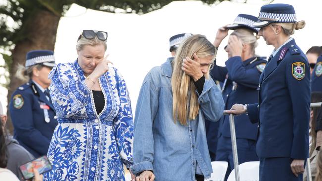 Mourners were emotional as they arrived at the candlelight vigil. Picture: NCA NewsWire / Monique Harmer