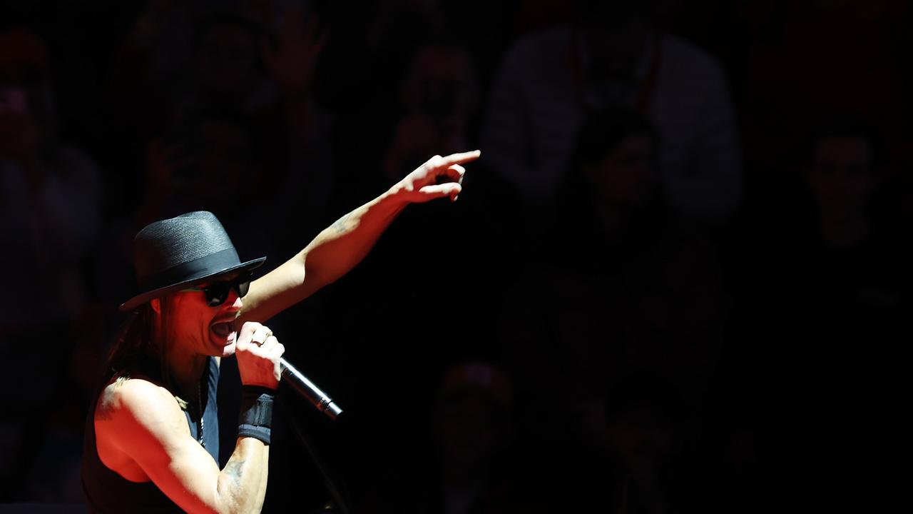 Kid Rock performing at Donald Trump's victory rally on January 19, 2025 in Washington, DC. Picture: Getty.