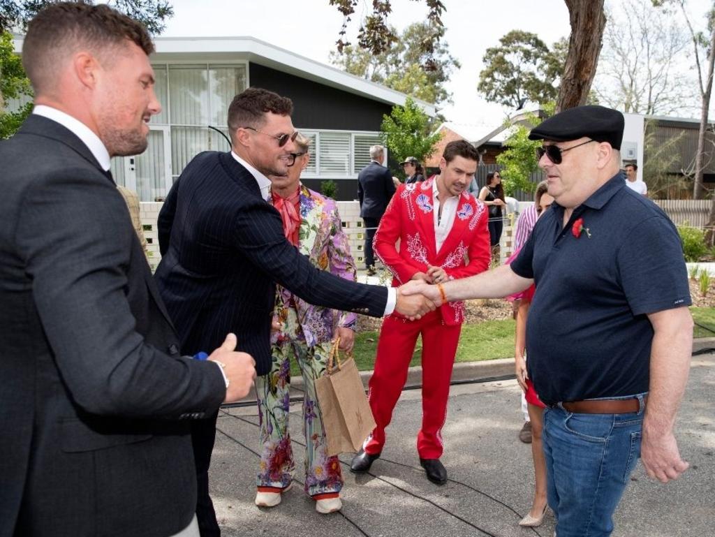 Danny Wallis meets with contestants on The Block 2021 at Bronte Court in Hampton. Picture: Supplied.