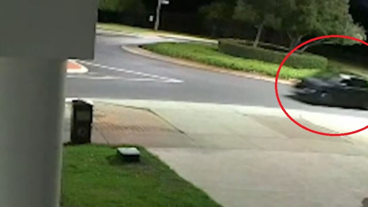Security footage captured the moments before the alleged hit-run which left a teen fighting for life. Picture: 9 News
