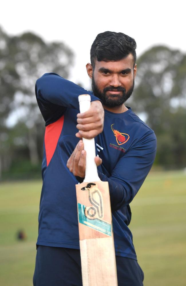 Sunshine Coast Scorchers player Kuchu Ekanayake. Picture: Warren Lynam Photography.