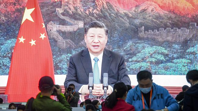 Chinese President Xi Jinping delivered a speech to the expo via video earlier this week. Picture: STR / AFP