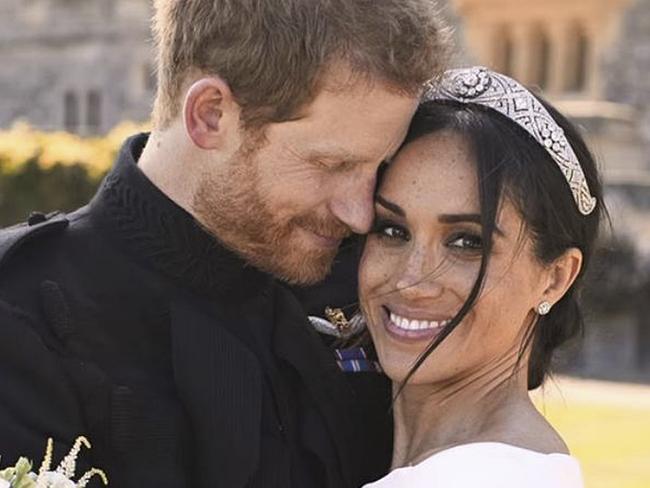 Prince Harry and Meghan Markle on their wedding day. Picture: Netflix