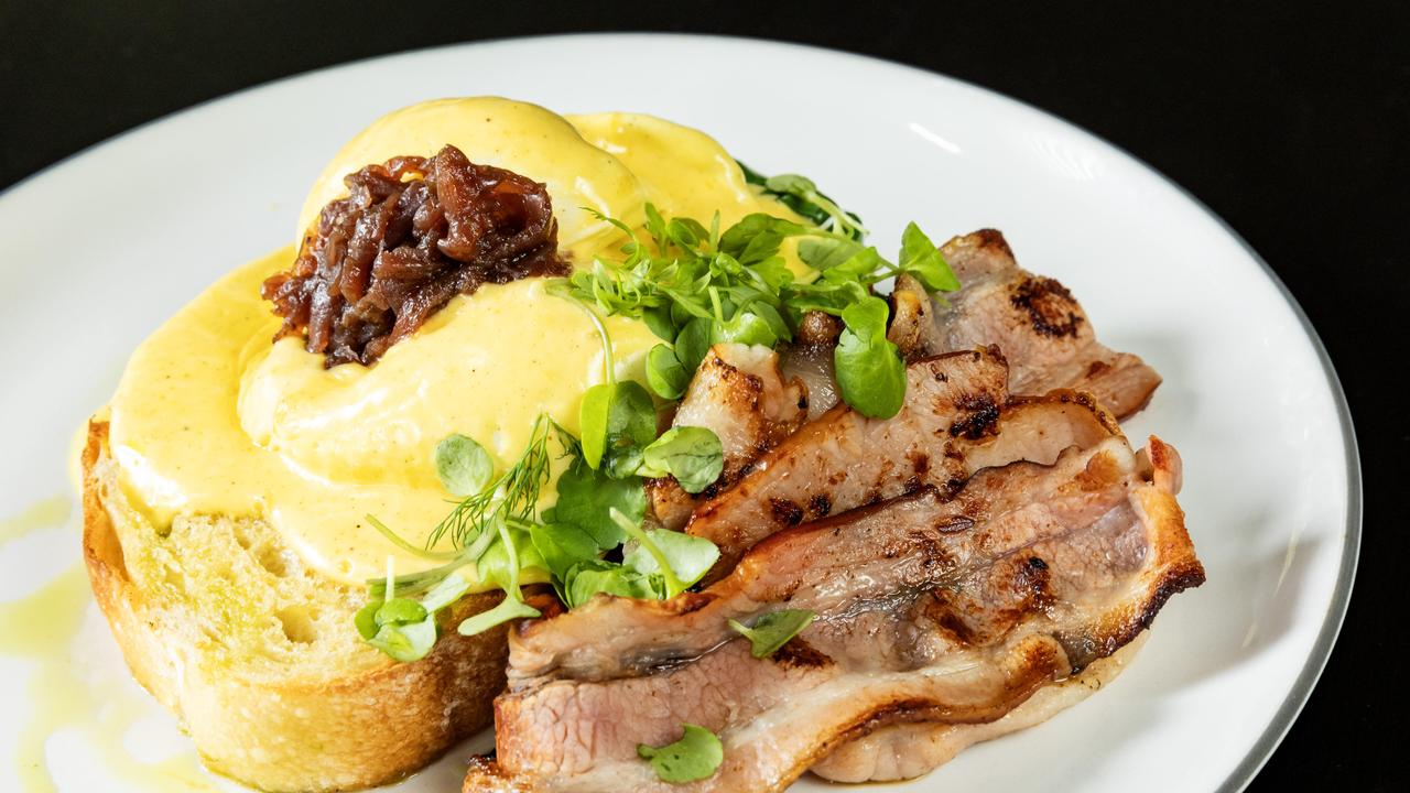 Eggs Benedict with bacon. Picture: Richard Walker