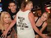 Thousands of Schoolies descend on Surfers Paradise. Mum Kathy Conley (white top) with schoolies Jemma Thiesbrummel (17), Reagan White (18) and Danni Conley (18). Picture by Scott Fletcher