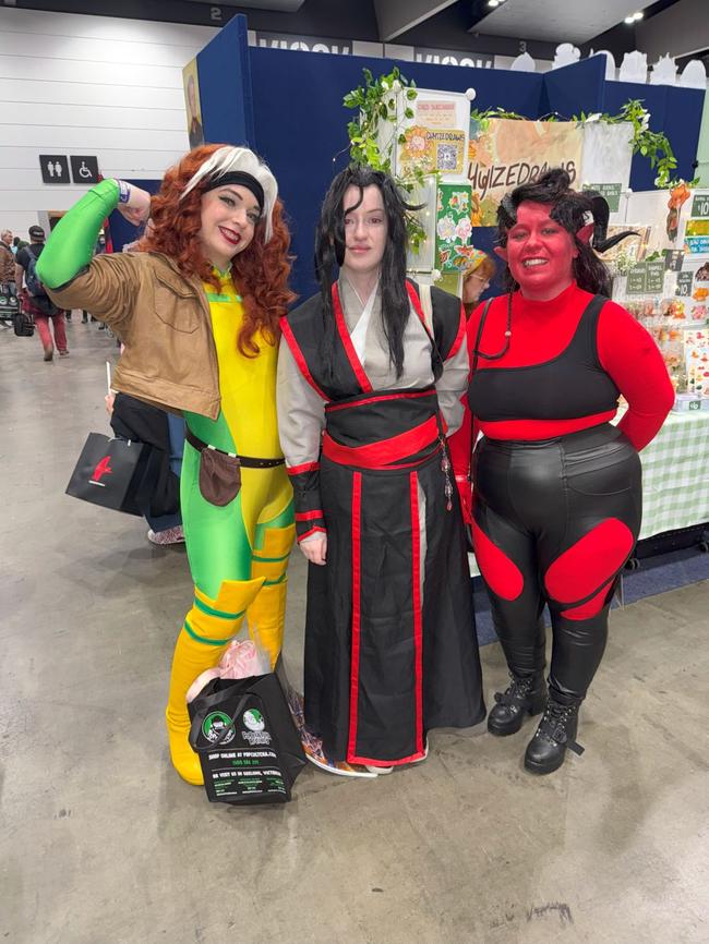 Gemma, Kuro, Kierra attend the Oz Comic Con Melbourne at the Melbourne Convention & Exhibition Centre on Sunday, June 08, 2025. Picture: Jack Colantuono