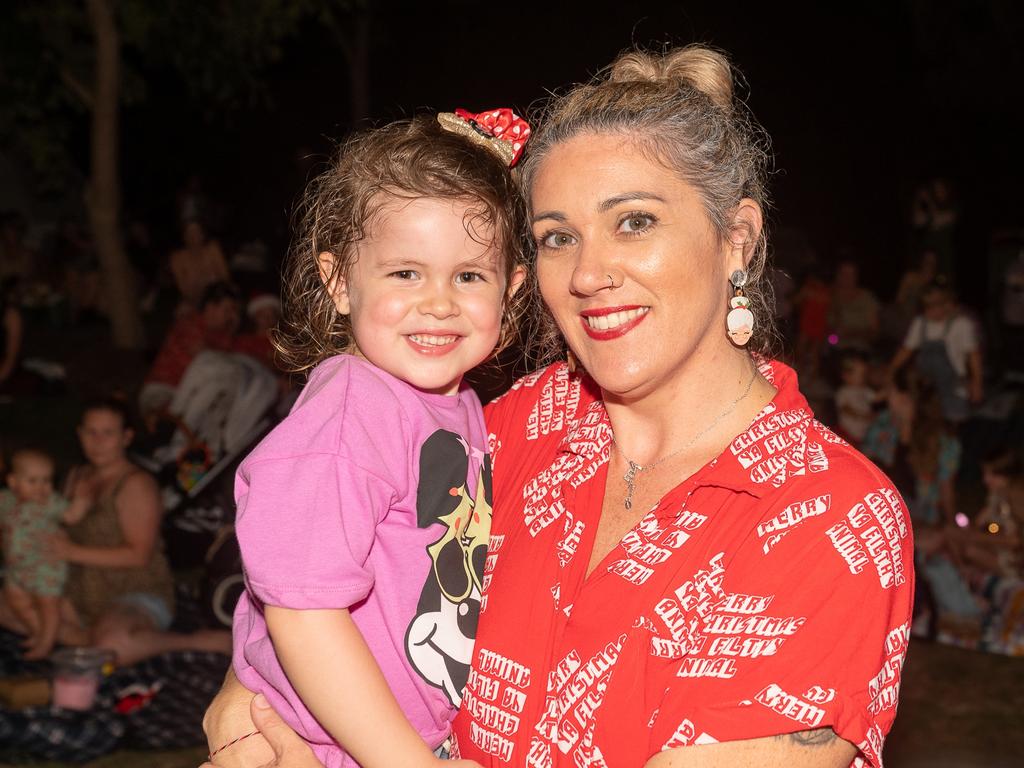 Evie OBrien-Andrews and Rachel OBrien at Carols in the Gardens, Mackay Regional Botanic Gardens, Saturday 2 December 2023 Picture:Michaela Harlow