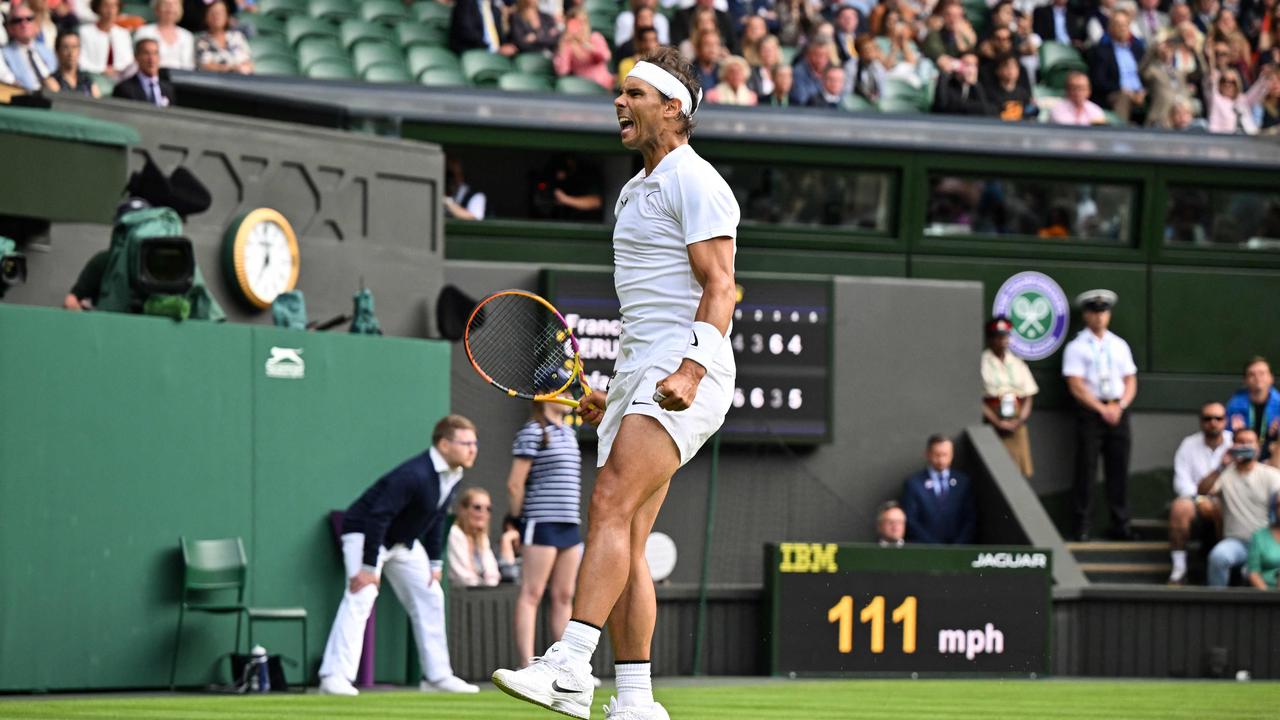 Rafael Nadal wasn’t worried by his foot in round one. (Photo by Glyn KIRK / AFP).