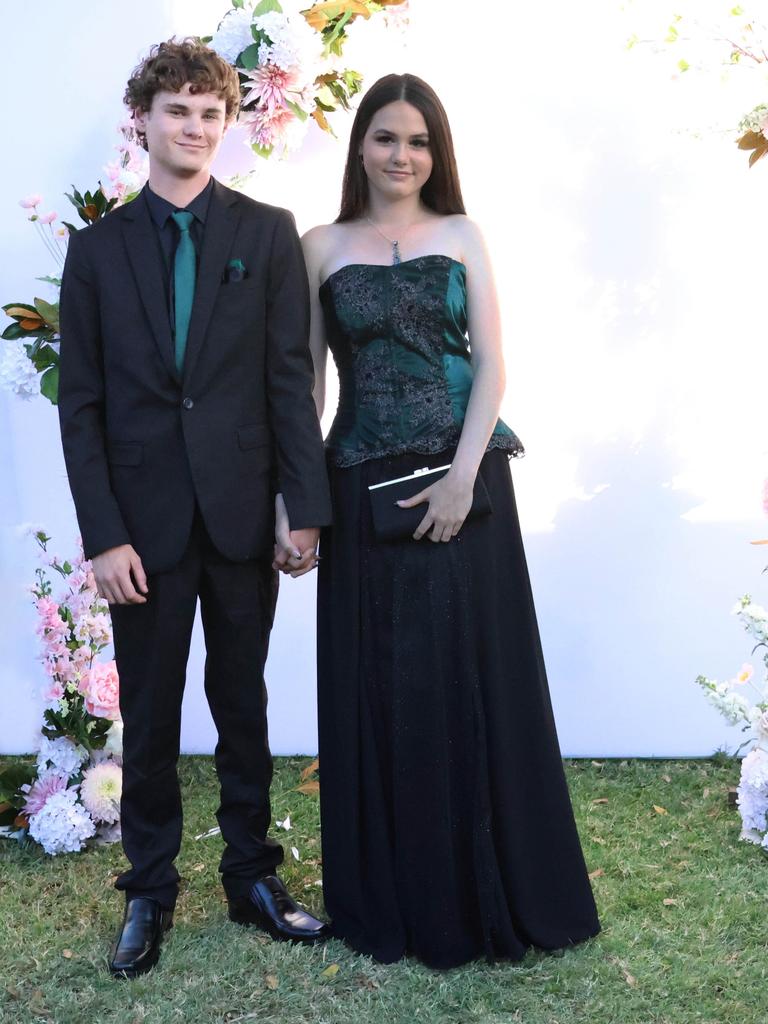 Mia with formal partner at the 2024 St Ursula's College formal.