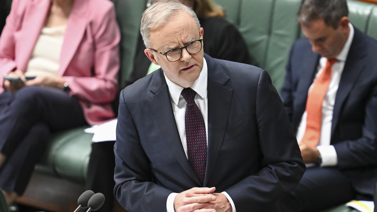 Anthony Albanese says social media companies have a social responsibility to protect kids. Picture: NewsWire / Martin Ollman