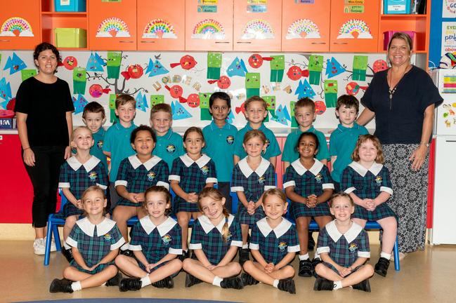 Whitsunday Christian College Prep Back Row: Murphy Pittendrigh, Oliver Elkins, Rocky Yates, Gurjaap Sandhu, Caden Behnck, Samuel Hart, Hunter Le Brocq Middle Row: Hannah Pennell, Penelope Mubayi, Joey Rodwell, Frankie Thomson, Aniha Nand, Aurora Burke Front Row: Indie Lovett, Sophia Emmerson, Summer Loiuk, Remi Hetherington, Chelsea Dunn Picture: Michaela Harlow