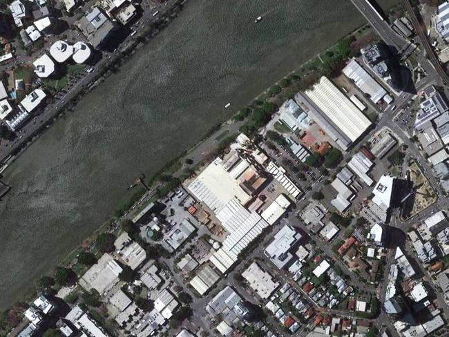 Google Maps image of the Olympic Broadcast Centre site at the Visy Glass factory.