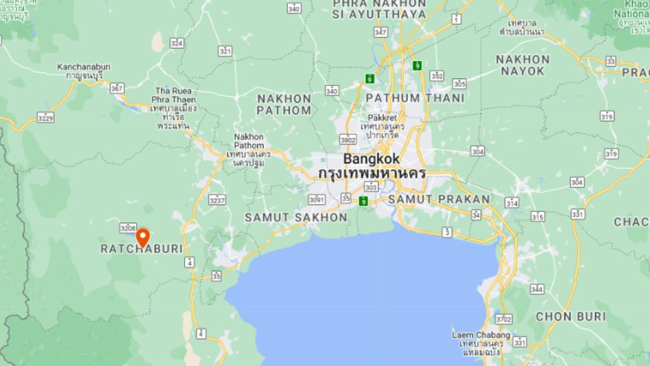 Ratchaburi province is located to the west of the Thai capital of Bangkok. Picture: Google Maps