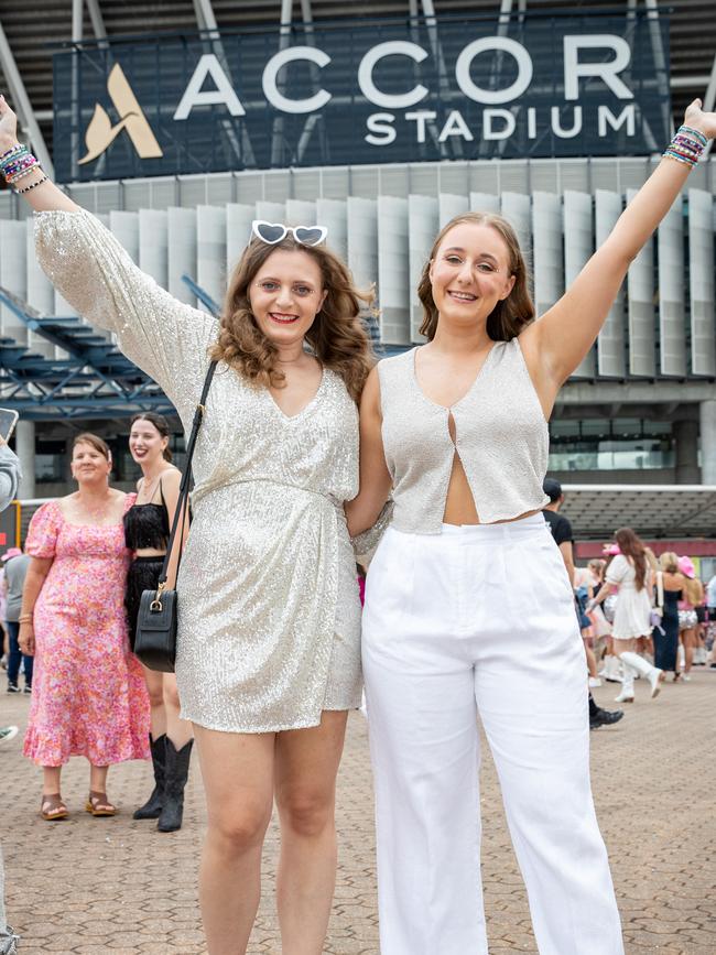SYDNEY, AUSTRALIA - Daily Telegraph Photos February 26, 2024: Natalie and Gabriella at Taylor Swift's The Eras Tour concert held at Accor Stadium in Sydney. Picture: Christian Gilles