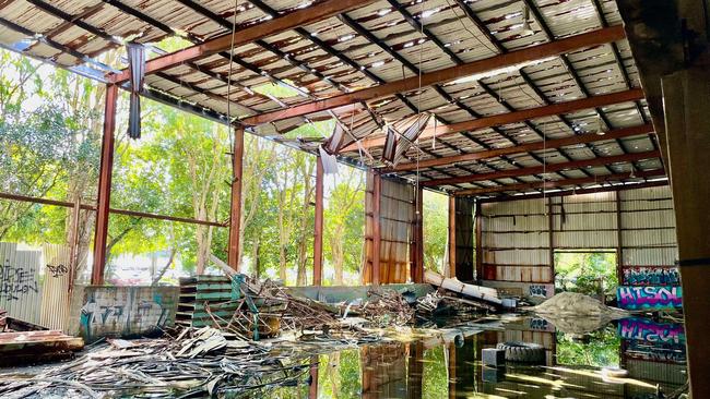 Whites Shed on Wharf St is in a badly dilapidated state. Picture: Supplied