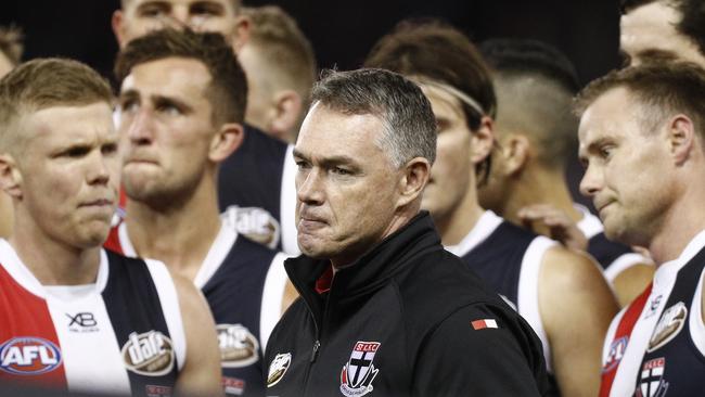 Saints coach Alan Richardson is under pressure after Saturday’s loss to Brisbane. Picture: AAP