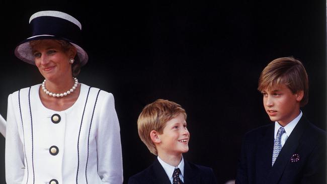 Princess Diana with Prince Harry and Prince William. Picture: Getty Images