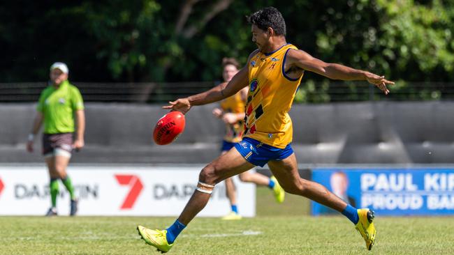 Wanderers take on Tiwi Bombers in Round 11 of the NTFL Men's Premier League at TIO Stadium. Picture: Chris Kent/AFLNT Media