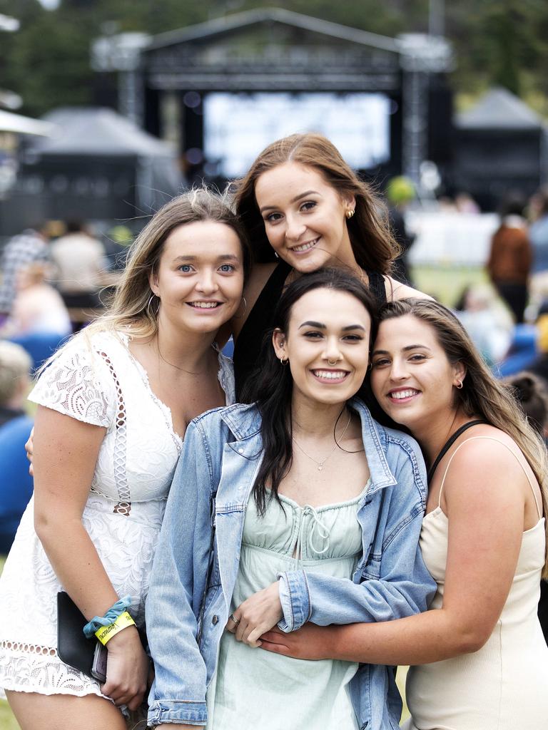 Pirri Wiseman, bayle Middap, Jayda Maguire and Jas Minsage all of Burnie at the Veronicas concert, Hobart. Picture Chris Kidd