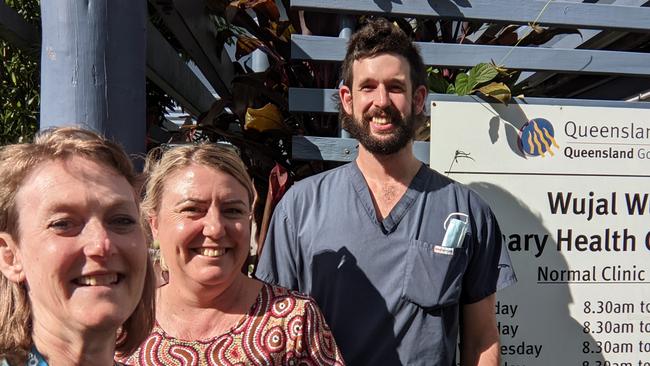 The Torres and Cape Hospital and Health Service Integrated Ear, Nose and Throat (ENT) program staff, (L-R) Senior audiologist Kristen Tregenza, clinical nurse consultant Peta Hamilton and Dr Stephen Johnston. Picture: Supplied