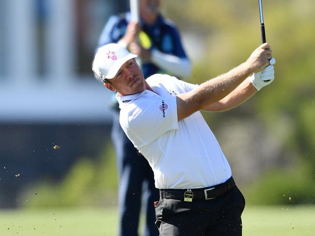 ADELAIDE, AUSTRALIA - APRIL 22: Talor Gooch of the RangeGoats hits off the fairway during day two of Liv Golf Adelaide at The Grange Golf Course on April 22, 2023 in Adelaide, Australia. (Photo by Mark Brake/Getty Images)