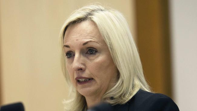 Australia Post chief executive Christine Holgate during Senate estimates in Canberra. Picture: NCA NewsWire/Gary Ramage