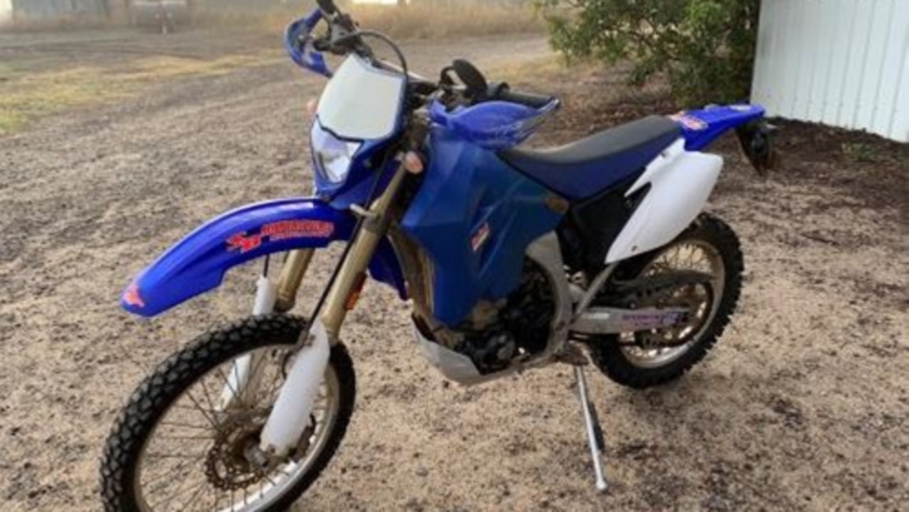 The stolen Yamaha Motorcycle.