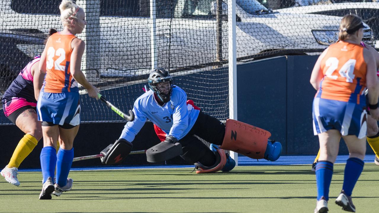 Toowoomba 2 goal keeper Elyce Hopkins against Maryborough 1.