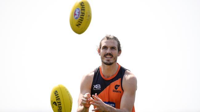 GWS Giants co-captain Phil Davis has improved his SuperCoach credentials. Picture: AAP Image/Dan Himbrechts