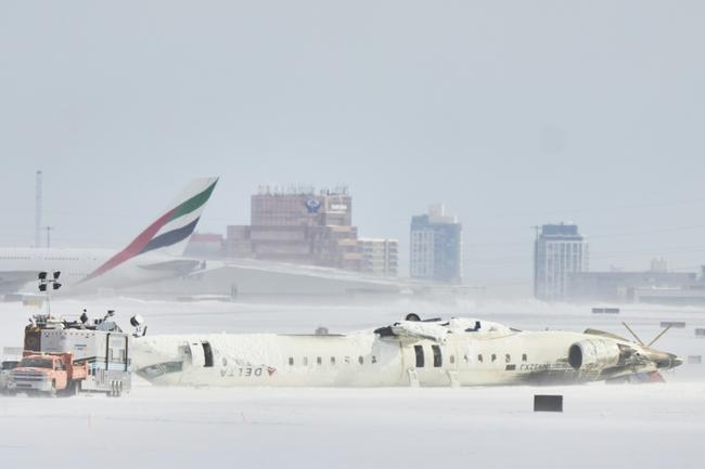 Video shows Toronto plane’s hard landing before flipping