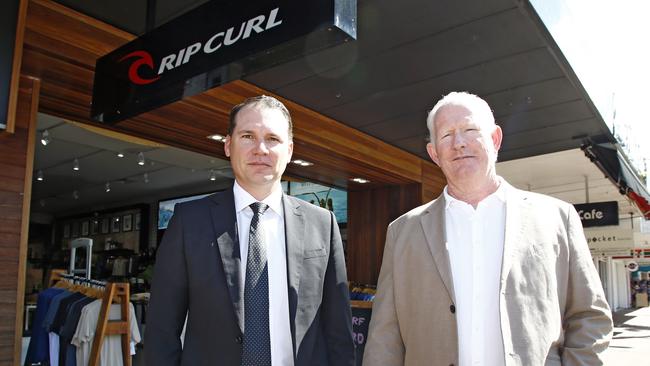 Steve King of Colliers, left, and Adam Young of Black and Young Real Estate at 13-17 Connor St.