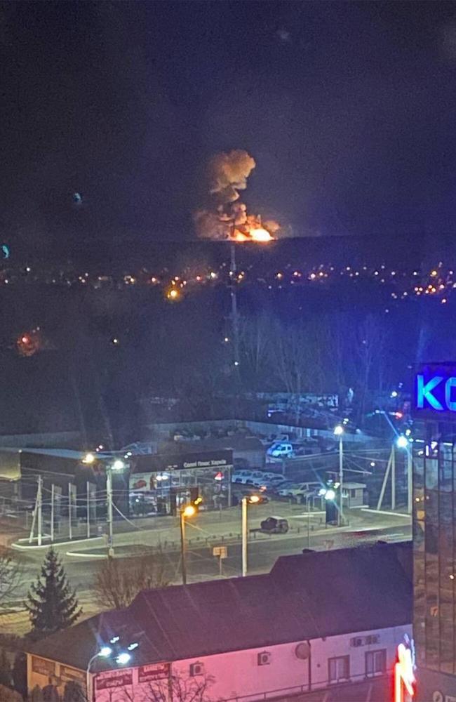 A wave of explosions took place in Kharkiv about 5am local time. Picture: just_kharkov_/Instagram