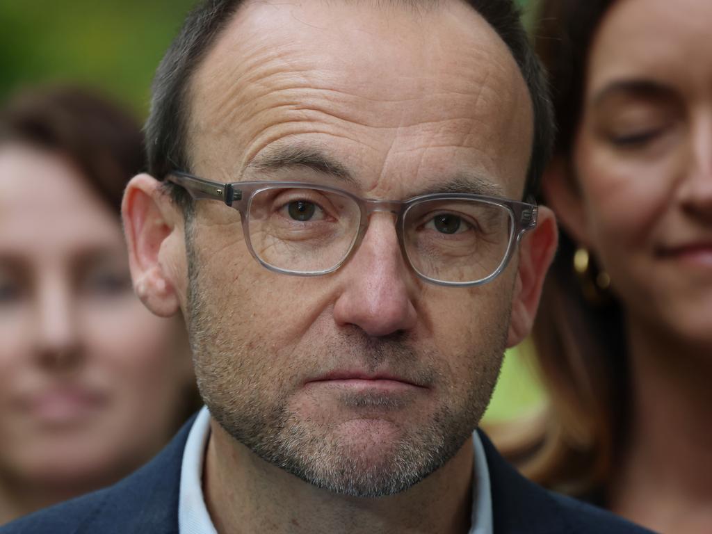 Greens leader Adam Bandt concedes he has lost the Federal seat of Melbourne. Picture: NewsWire/David Crosling